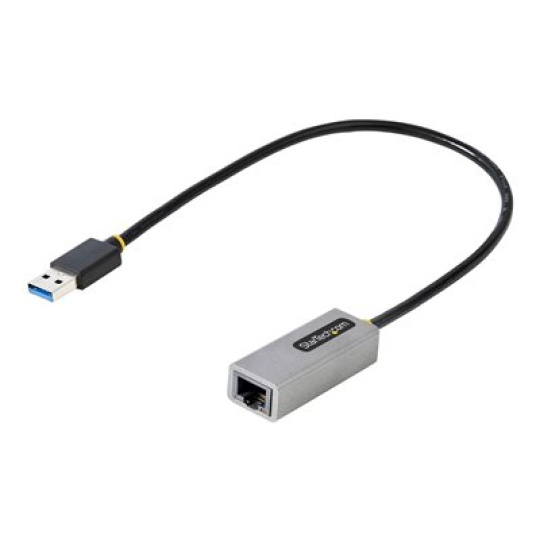 StarTech.com USB to Ethernet Adapter, USB 3.0 to 10/100/1000 Gigabit Ethernet LAN Converter for Laptops, 1ft (30cm) Attached Cable, USB to RJ45 Adapter, USB NIC Adapter, Ethernet Dongle - USB Network Adapter - Sítový adaptér - USB 3.2 Gen 1 - Gigabit Ethernet x 1 - šedá space gray