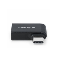 StarTech.com Right Angled USB-C to USB-A Adapter, USB 5Gbps, Compact USB-C Male to USB-A Female Adapter, Metal Housing, M/F - USB adaptér - 24 pin USB-C (M) pravoúhlý do USB (F) - USB 3.2 Gen 1 - 5 V - 3 A - pasivní, up to 5 Gbps data transfer rate - cerná