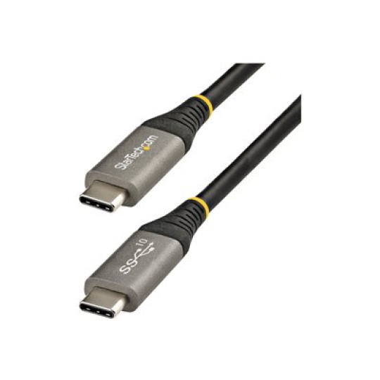 StarTech.com 20" (50cm) USB C Cable 10Gbps, USB 3.1/3.2 Gen 2 Type-C Cable, 100W (5A) Power Delivery Charging, DP Alt Mode, USB-C to C Cord, For USB-C Laptop, Phone, Device, Charge/Sync - Thunderbolt 3 Compatible (USB31CCV50CM) - USB kabel - 24 pin USB-C (M) do 24 pin USB-C (M) - USB 3.2 Gen 2 / DisplayPort 1.4 /Thunderbolt 3 - 50 cm - podporuje 4K - cerná, šedá - pro P/N: DK30C2DAGPD, DK30C2HAGPD