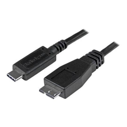 StarTech.com USB C to Micro USB Cable - 3 ft / 1m - USB 3.1 - 10Gbps - Micro USB Cord - USB Type C to Micro USB Cable (USB31CUB1M) - USB kabel - 24 pin USB-C (M) do Micro-USB typu B (M) - USB 3.1 - 1 m - cerná - pro P/N: HB31C2A2CB, PEXUSB311AC3, PEXUSB312A1C1H, PEXUSB312A2C2V, PEXUSB312C3, PEXUSB321C
