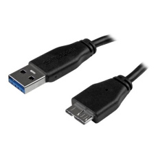 StarTech.com 15cm 6in Short Slim USB 3.0 A to Micro B Cable M/M - Mobile Charge Sync USB 3.0 Micro B Cable for Smartphones and Tablets (USB3AUB15CMS) - Kabel USB - Micro-USB typu B (M) do USB typ A (M) - USB 3.0 - 15 cm - lisovaný - cerná - pro P/N: HB30A4AIB, HB30C4AIB, HB31C4AB, S251BMU313, S251BMU3FP, S251BPU313, SMS1BMU313