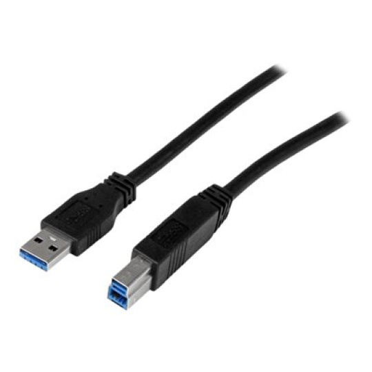 StarTech.com 2m 6 ft Certified SuperSpeed USB 3.0 A to B Cable Cord - USB 3 Cable - 1x USB 3.0 A (M), 1x USB 3.0 B (M) - 2 meter, Black (USB3CAB2M) - Kabel USB - USB Type B (M) do USB typ A (M) - USB 3.0 - 2 m - lisovaný - cerná - pro P/N: KITBXDOCKPEU, KITBXDOCKPNA, KITBXDOCKPUK, SV231HU34K6, SV231QDPU34K, SV431HU34K6