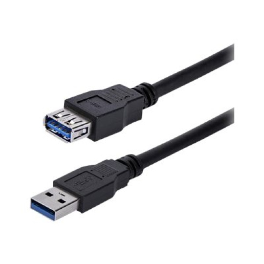 StarTech.com 1m Black SuperSpeed USB 3.0 Extension Cable A to A - Male to Female USB 3 Extension Cable Cord 1 m (USB3SEXT1MBK) - Prodlužovací šnura USB - USB typ A (M) do USB typ A (F) - USB 3.0 - 1 m - cerná - pro P/N: BNDDKT30CAHV, SV211DPUA4K, SV211HDUA4K, USB2001EXT2NA, USB2002EXT2NA, USB2004EXT2NA