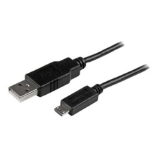 StarTech.com 3m 10 ft Long Micro-USB Charge-and-Sync Cable -M/M - USB to Micro USB Charging Cable - 24 AWG (USBAUB3MBK) - Kabel USB - Micro USB typ B (M) do USB (M) - USB 2.0 - 3 m - lisovaný - cerná