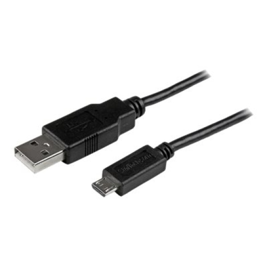 StarTech.com 3m 10 ft Long Micro-USB Charge-and-Sync Cable -M/M - USB to Micro USB Charging Cable - 24 AWG (USBAUB3MBK) - Kabel USB - Micro USB typ B (M) do USB (M) - USB 2.0 - 3 m - lisovaný - cerná