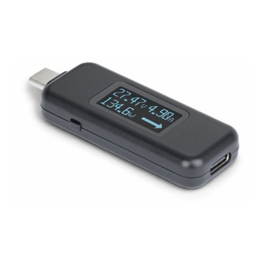 StarTech.com USB-C Power Tester, Bi-Directional Digital Voltage/Current - USB-C power tester - digital multimeter, bi-directional - cerná