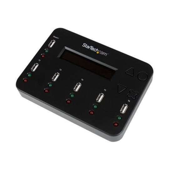 StarTech.com Standalone 1:5 USB Flash Drive Duplicator and Eraser - Flash Drive (USB 3.0/2.0/1.1) Copier - 2 Duplication Modes (USBDUP15) - Duplikátor jednotky USB - 5 zásuvky