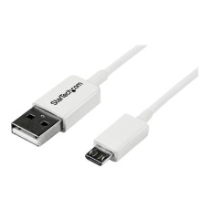 StarTech.com 3.3 ft. (1 m) USB to Micro USB Cable - USB 2.0 A to Micro B - White - Micro USB Cable (USBPAUB1MW) - Kabel USB - Micro USB typ B (M) do USB (M) - USB 2.0 - 1 m - lisovaný - bílá - pro P/N: USBEXTPAA1MW, USBEXTPAA2MW, USBEXTPAA3MW, USBPAUB2MW, USBPAUB50CMW