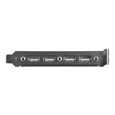 StarTech.com 4 Port USB A Female Slot Plate Adapter - USB panel - 4 pin USB Type A (F) (USBPLATE4) - Panel USB - USB (F) do 9 pinová IDC (F)