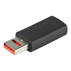 StarTech.com Secure Charging USB Data Blocker Adapter, Male to Female USB-A Charge-Only Adapter, No-Data Charge/Power-Only Adapter for Phone/Tablet, Data Blocking USB Protector Adapter - 5V, 2.4A (12 W) Max (USBSCHAAMF) - USB charge adapter - USB (pouze napájení) (F) do USB (pouze napájení) (M) - 5 V - 2.4 A - pasivní - cerná