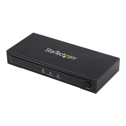 StarTech.com S-Video or Composite to HDMI Converter with Audio - 720p - Nástroj pro prevod videa - kompozitní video, S-video - HDMI - cerná