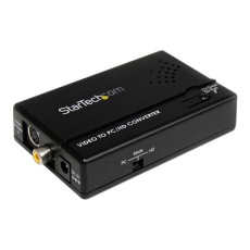 StarTech.com Composite and S-Video to VGA Video Scan Converter - composite to VGA - scan Converter - s-Video to VGA (VID2VGATV2) - Nástroj pro prevod videa - kompozitní video, S-video - komponentní video, VGA - cerná - pro P/N: SVA5M3NEUA