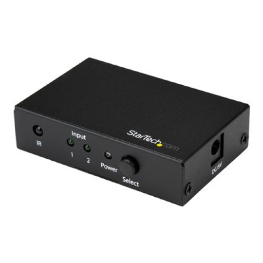 StarTech.com 2 Port HDMI Switch - 4K 60Hz - Supports HDCP - IR - HDMI Selector - HDMI Multiport Video Switcher - HDMI Switcher (VS221HD20) - Spínac video/audio - 2 x HDMI - desktop - pro P/N: SVA5H2NEUA