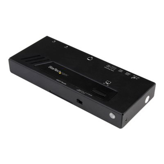 StarTech.com 2-Port HDMI Automatic Video Switch - 4K 2x1 HDMI Switch with Fast Switching, Auto-Sensing and Serial Control (VS221HD4KA) - Spínac video/audio - 2 x HDMI - desktop