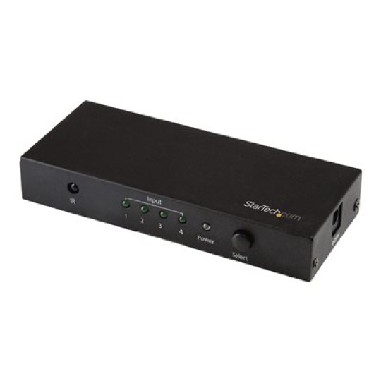 StarTech.com HDMI 2.0 Switch - 4 Port - 4K 60Hz - HDMI Automatic Video Switch Box - Multi Port Hub w/ 1 In 4 Out Functionality (VS421HD20) - Spínac video/audio - 4 x HDMI - desktop - pro P/N: SVA5H2NEUA