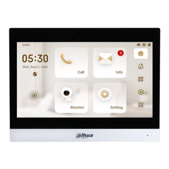 Dahua Ultra Series - IP intercom station monitor - bezdrátový, kabelové - 802.11b/g/n - 2412 - 2472 MHz - 10/100 Ethernet - stříbrná