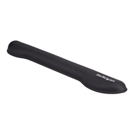 StarTech.com Foam Keyboard Wrist Rest for Ergonomic Typing Support, Padded Non-Slip Keyboard Cushion, Laptop or Desktop Computer Keyboard Wrist, Hand & Arm Rest, Soft Black Nylon Rest Pad - Soft Black Wrist Rest (WRSTRST) - Operka klávesnice pro zápestí - cerná - pro P/N: LAPTOP-SIT-STAND