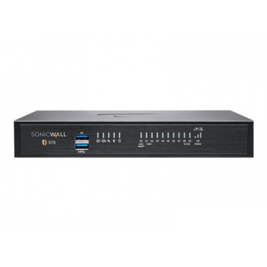 SonicWall TZ570P - Essential Edition - bezpečnostní zařízení - s roční služba TotalSecure - 1GbE, 5GbE - desktop