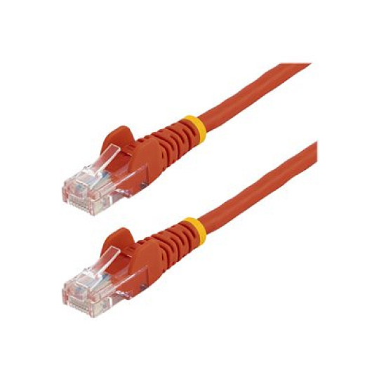 Startech 0.5m Red Cat5e / Cat 5 Snagless Ethernet Patch Cable 0.5 m - Patch kabel - RJ-45 (M) do RJ-45 (M) - 50 cm - UTP - CAT 5e - provedení bez hrbolku, licna - cervená