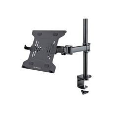 StarTech.com Laptop Desk Mount, Monitor and Laptop Mount for Desk, Displays 34in (8kg/17.6lb) & Laptops (4.5kg/9.9lbs), Adjustable & Articulating VESA Laptop Tray Arm - Desk Monitor Mount - Clamp / Grommet Mount (A-LAPTOP-DESK-MOUNT) - Montážní sada (kloubové rameno, svorka k montáži na stůl, žerď, zásobník) - pro monitor / notebook - plast, ocel - černá - velikost obrazovky: 13"-34" - držák na notebook