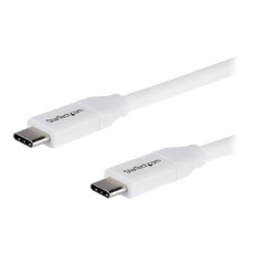 StarTech.com USB C to USB C Cable - 6 ft / 2m - 5A PD - M/M - White - USB 2.0 - USB-IF Certified - USB Type C Cable - USB C Charging Cable (USB2C5C2MW) - USB kabel - 24 pin USB-C (M) do 24 pin USB-C (M) - Thunderbolt 3 / USB 2.0 - 5 A - 2 m - bílá StarTech.com USB C to USB C Cable - 6 ft / 2m - 5A PD - M/M - White - USB 2.0 - USB-IF Certified - USB Type C Cable - USB C Charging Cable (USB2C5C2MW) - USB kabel - 24 pin USB-C (M) do 24 pin USB-C (M) - Thunderbolt 3 / USB 2.0 - 5 A - 2 m - bílá