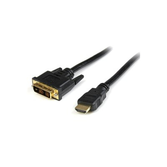 StarTech.com 6ft (1.8m) HDMI to DVI Cable, DVI-D to HDMI Display Cable (1920x1200p), Black, 19 Pin HDMI Male to DVI-D Male Cable Adapter, Digital Monitor Cable, M/M, Single Link - DVI to HDMI Cord (HDMIDVIMM6) - Kabel adaptéru - HDMI s piny (male) do DVI-D s piny (male) - černá - pro P/N: DK31C3HDPD, DK31C3HDPDUE, MDP2HDEC, ST121HD20FXA, VID2HDCON2, VS424HD4K60