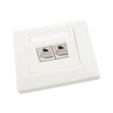 Zásuvka CAT6 STP 2 x RJ45, Zásuvka Solarix CAT6 STP 2 x RJ45 pod omítku bílá Zásuvka CAT6 STP 2 x RJ45, Zásuvka Solarix CAT6 STP 2 x RJ45 pod omítku bílá