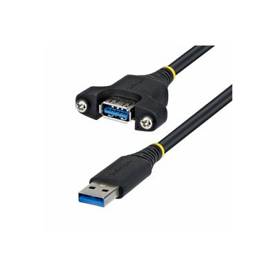 2m Panel Mount USB-A Extension Cable