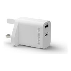 dbramante1928 re-charge - Síťový adaptér - 25 Watt - 3 A - 2 výstupní konektory (24 pin USB-C, USB typ A) - bílá - Velká Británie