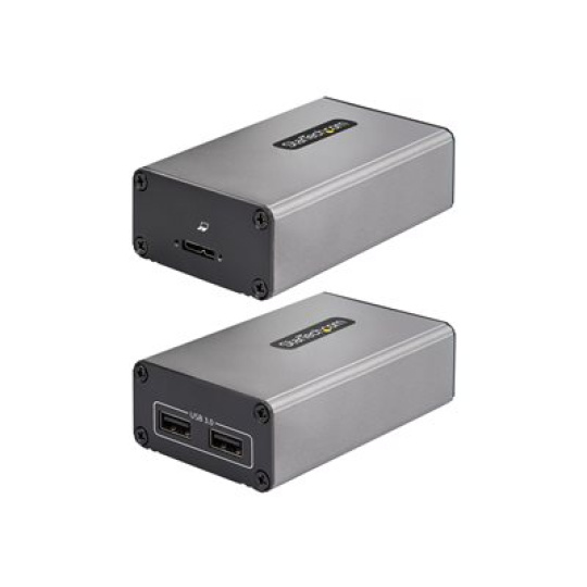 StarTech.com 2-Port USB 3.0 Extender over OM3 Multimode Fiber, LC/LC, 2x 5Gbps USB-A Hub, 350m (1150ft) Range, Durable USB Fiber Optic Extender, Incl. 2x 10G MMF SFP+ modules - Optical USB Extender (F35023-USB-EXTENDER) - Rozširovací zarízení USB - USB 3.0 - pres CAT 5e - 2 porty - až 350 m - kompatibilní s TAA