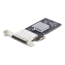 StarTech.com 4-Port GbE SFP Network Card, PCIe 2.0 x2, Intel I350-AM4 4x 1GbE Controller, 1000BASE Copper/Fiber Optic, Quad-Port Gigabit Ethernet NIC, Desktop/Server Backplanes - Windows and Linux Compatible (P041GI-NETWORK-CARD) - Sítový adaptér - PCIe 2.0 x2 - Gigabit SFP x 4 - cerná