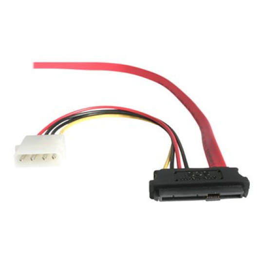 StarTech.com 18in SAS 29 Pin to SATA Cable with LP4 Power - 18in SAS 29 pin to SATA Cable - 18in SFF 8482 to SATA (SAS729PW18) - Kabel SATA/SAS - 4 pinové interní napájení, SAS 29 pinu (SFF-8482) do SATA (R) - 46 cm - cervená - pro P/N: DRW150SASBK