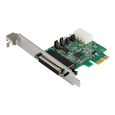 StarTech.com 4-port PCI Express RS232 Serial Adapter Card, PCIe RS232 Serial Host Controller Card, PCIe to Serial DB9 Card, 16950 UART, Desktop Expansion Card, Windows, macOS, Linux - Full/Low-Profile Brackets (PEX4S953) - Sériový adaptér - PCIe - RS-232 x 4