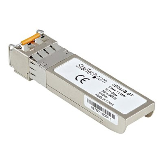 StarTech.com HPE JD093B Compatible SFP+ Module, 10GBASE-LRM, 10GbE Multi Mode (MMF) Fiber Optic Transceiver, 10GE Gigabit Ethernet SFP+, LC Connector, 200m, 1310nm, DDM, HPE 5900, 12500, 5500 - Lifetime Warranty (JD093B-ST) - Modul SFP+ vysílace (odpovídá: HP JD093B) - 10GbE - 10GBase-LRM - multirežim LC - až 200 m - 1310 nm - pro HP A5830AF; HPE 12504, 5120, 5500, 5810, 5900AF, 5920AF; FlexFabric 1.92, 11908
