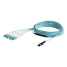 Startech MTP to LC Breakout Cable - 30 ft / 10m - OM3 Multimode - 40Gb - Pull Tab - Plenum - MPO / MTP Connector - Fiber Optic Cable (MPO8LCPL10M) - Breakout kabel - multirežim MTP/MPO (F) tlacit/táhnout do multirežim LC (M) tlacit/táhnout - 10 m - 10 m - optické vlákno - 50 / 125 mikron - OM3 - plénum - vode - barva Startech MTP to LC Breakout Cable - 30 ft / 10m - OM3 Multimode - 40Gb - Pull Tab - Plenum - MPO / MTP Connector - Fiber Optic Cable (MPO8LCPL10M) - Breakout kabel - multirežim MTP/MPO (F) tlacit/táhnout do multirežim LC (M) tlacit/táhnout - 10 m - 10 m - optické vlákno - 50 / 125 mikron - OM3 - plénum - vode - barva