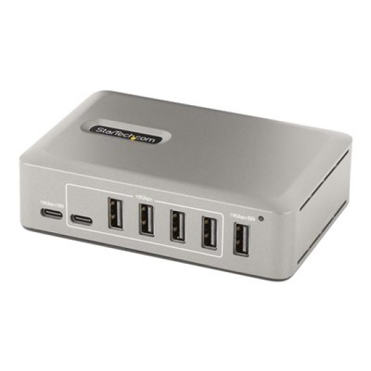 StarTech.com 10-Port USB-C Hub, 8x USB-A + 2x USB-C, Self-Powered w/ 65W Power Supply, USB 3.1 10Gbps Hub w/ BC1.2 Charging, Desktop/Laptop USB Hub with 3ft Locking USB-IF Certified Cable - USB Expansion Hub (10G8A2CS-USB-C-HUB) - Rozbočovač - 8 x USB 3.2 Gen 2 + 2 x USB-C 3.2 Gen 2 - desktop