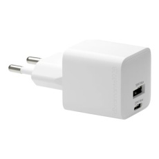 dbramante1928 re-charge - Sítový adaptér - 25 Watt - 2 výstupní konektory (24 pin USB-C, USB) - bílá - Evropa