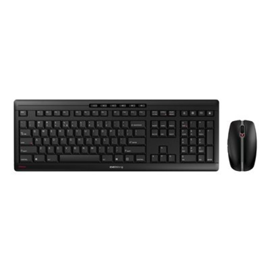 CHERRY STREAM DESKTOP - Klávesnice a sada myši - bezdrátový - 2.4 GHz - anglická - klávesový spínač: CHERRY SX - černá