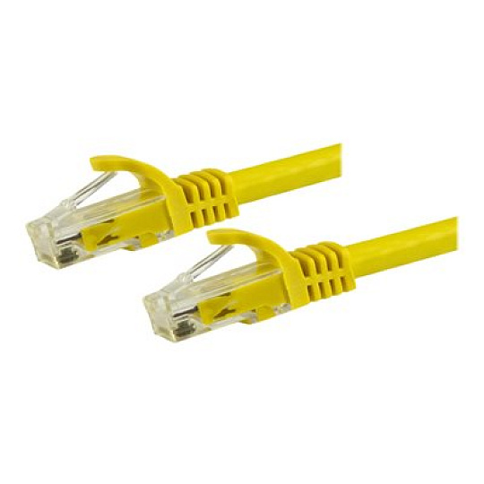 Startech 7m CAT6 Ethernet Cable, 10 Gigabit Snagless RJ45 650MHz 100W PoE Patch Cord, CAT 6 10GbE UTP Network Cable w/Strain Relief, Yellow, Wiring is UL Certified/TIA - Category 6 - 24AWG (N6PATC7MYL) - Patch kabel - RJ-45 (M) do RJ-45 (M) - UTP - CAT 6 - provedení bez hrbolku - žlutá