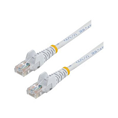 Startech 0.5m White Cat5e / Cat 5 Snagless Ethernet Patch Cable 0.5 m - Patch kabel - RJ-45 (M) do RJ-45 (M) - 50 cm - UTP - CAT 5e - provedení bez hrbolku, licna - bílá