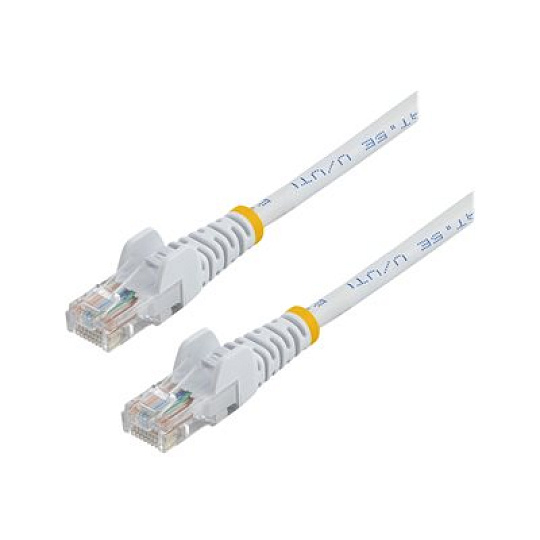 Startech 0.5m White Cat5e / Cat 5 Snagless Ethernet Patch Cable 0.5 m - Patch kabel - RJ-45 (M) do RJ-45 (M) - 50 cm - UTP - CAT 5e - provedení bez hrbolku, licna - bílá