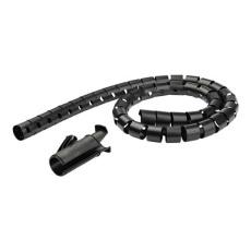 StarTech.com 1.5m (4.9ft) Cable Management Sleeve - Spiral - 1" (25mm) Diameter - W/ Cable Loading Tool - Black (CMSCOILED) - Sada pro spojkování kabelu - cerná - 1.5 m