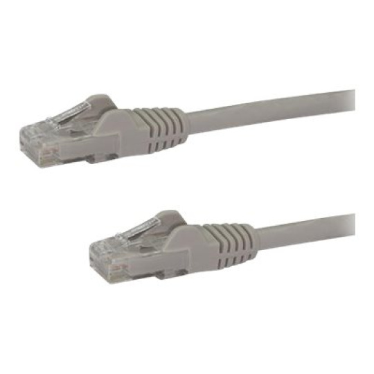 StarTech.com 10m CAT6 Ethernet Cable, 10 Gigabit Snagless RJ45 650MHz 100W PoE Patch Cord, CAT 6 10GbE UTP Network Cable w/Strain Relief, Grey, Fluke Tested/Wiring is UL Certified/TIA - Category 6 - 24AWG (N6PATC10MGR) - Patch kabel - RJ-45 (M) do RJ-45 (M) - 10 m - UTP - CAT 6 - provedení bez hrbolku - šedá