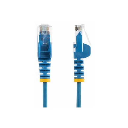 Startech 1.5m Slim LSZH CAT6 Ethernet Cable, 10 Gigabit Snagless RJ45 100W PoE Patch Cord, CAT 6 10GbE UTP Network Cable w/Strain Relief, Blue, ETL, Low Smoke Zero Halogen - Category 6 - 28AWG (N6PAT150CMBLS) - Patch kabel - RJ-45 (M) do RJ-45 (M) - 1.5 m - CAT 6 - provedení bez hrbolku - modrá