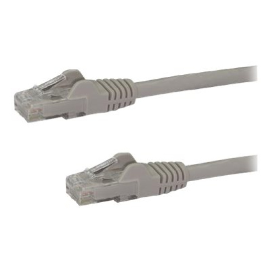 StarTech.com 5m CAT6 Ethernet Cable, 10 Gigabit Snagless RJ45 650MHz 100W PoE Patch Cord, CAT 6 10GbE UTP Network Cable w/Strain Relief, Grey, Fluke Tested/Wiring is UL Certified/TIA - Category 6 - 24AWG (N6PATC5MGR) - Patch kabel - RJ-45 (M) do RJ-45 (M) - 5 m - UTP - CAT 6 - provedení bez hrbolku - šedá