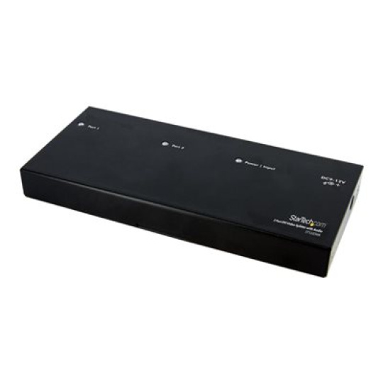 StarTech.com 2 Port DVI Video Splitter with Audio - DVI Splitter with Audio - 2 Port DVI Splitter - DVI Video Splitter (ST122DVIA) - Rozdelovac video / audio - 2 x DVI + 2 x zvuk - desktop - pro P/N: SVA12M2NEUA, SVA12M5NA