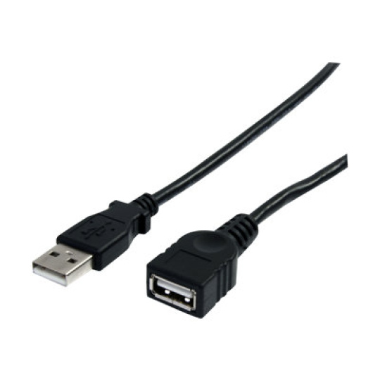 StarTech.com 6 ft Black USB 2.0 Extension Cable A to A - M/F - USB extension cable - USB (M) to USB (F) - USB 2.0 - 6 ft - black - USBEXTAA6BK - Prodlužovací šnura USB - USB (M) do USB (F) - USB 2.0 - 1.8 m - cerná - pro P/N: 35FCREADBK3, ICUSB2321F, ICUSB232V2, LTUB1MBK, MSDREADU2OTG, ST4200MINI2, UUSBOTG
