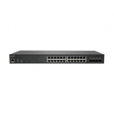 SonicWall Switch SWS14-24FPOE - Přepínač - řízený - 24 x 10/100/1000 (PoE+) + 4 x 10 Gigabit SFP+ - Lze montovat do rozvaděče - PoE+ (410 W) - s 1 rok 24x7 podpora