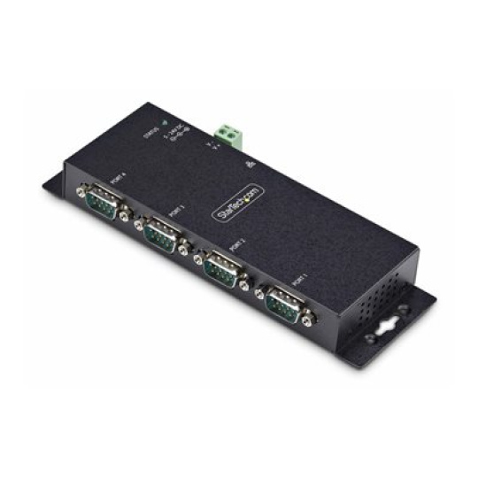 StarTech.com 4P Serial to Ethernet Adapter, IP LAN to RS232 DB9 Converter - Kompaktní server - 4 porty - 100Mb LAN, RS-232 - montáž na stěnu/lištu DIN - kompatibilní s TAA - pro P/N: AT925FM, GC9SF, SCNM9FF, SCNM9FM