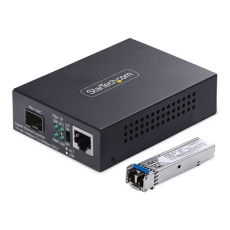 StarTech.com - Konvertor médií s optickými vlákny - 1GbE - pres vláknová optika - 1000Base-T, 1000Base-LX, 10Base-T, 100Base-TX - jednoduchý režim LC Duplex / RJ-45 - až 20 km - 1310 nm - kompatibilní s TAA
